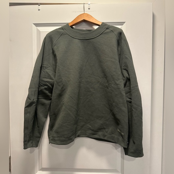Lululemon Relaxed-fit Crew-neck sweatshirt in Palm Deco green.  Size Large EUC - Picture 4 of 7
